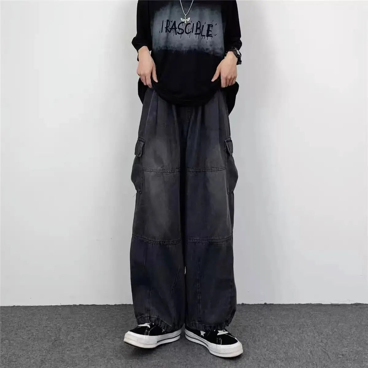 Men's Y2K High-Street Hip-Hop Cargo Jeans