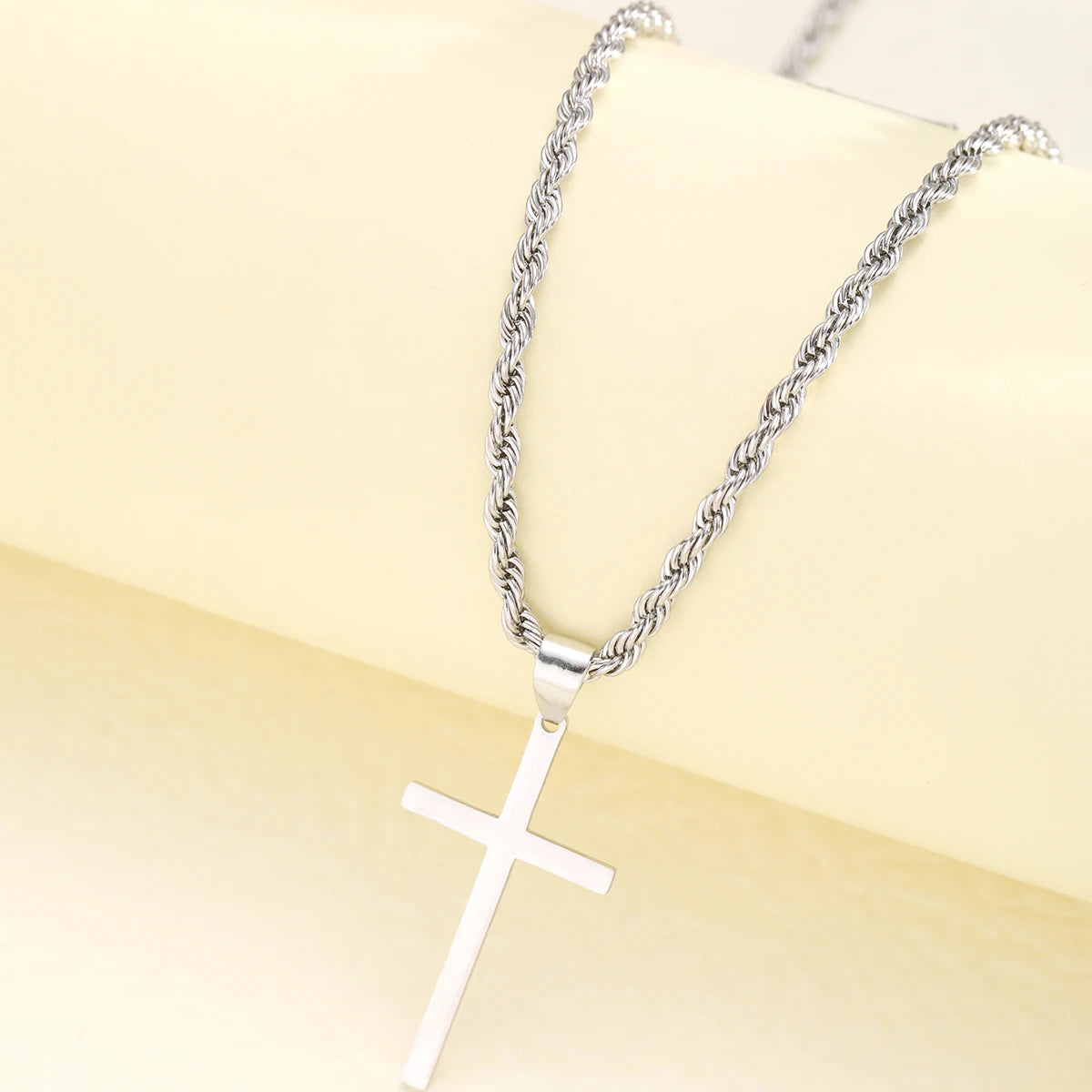 Minimalist Stainless Steel Cross Pendant