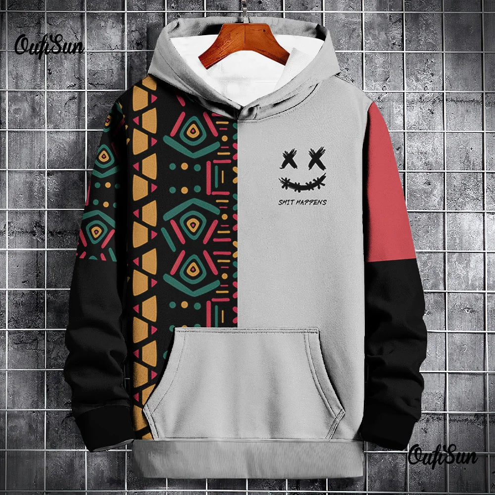 Men’s Vintage Cartoon Graphic Hoodie – Streetwear Pullover Sweatshirt