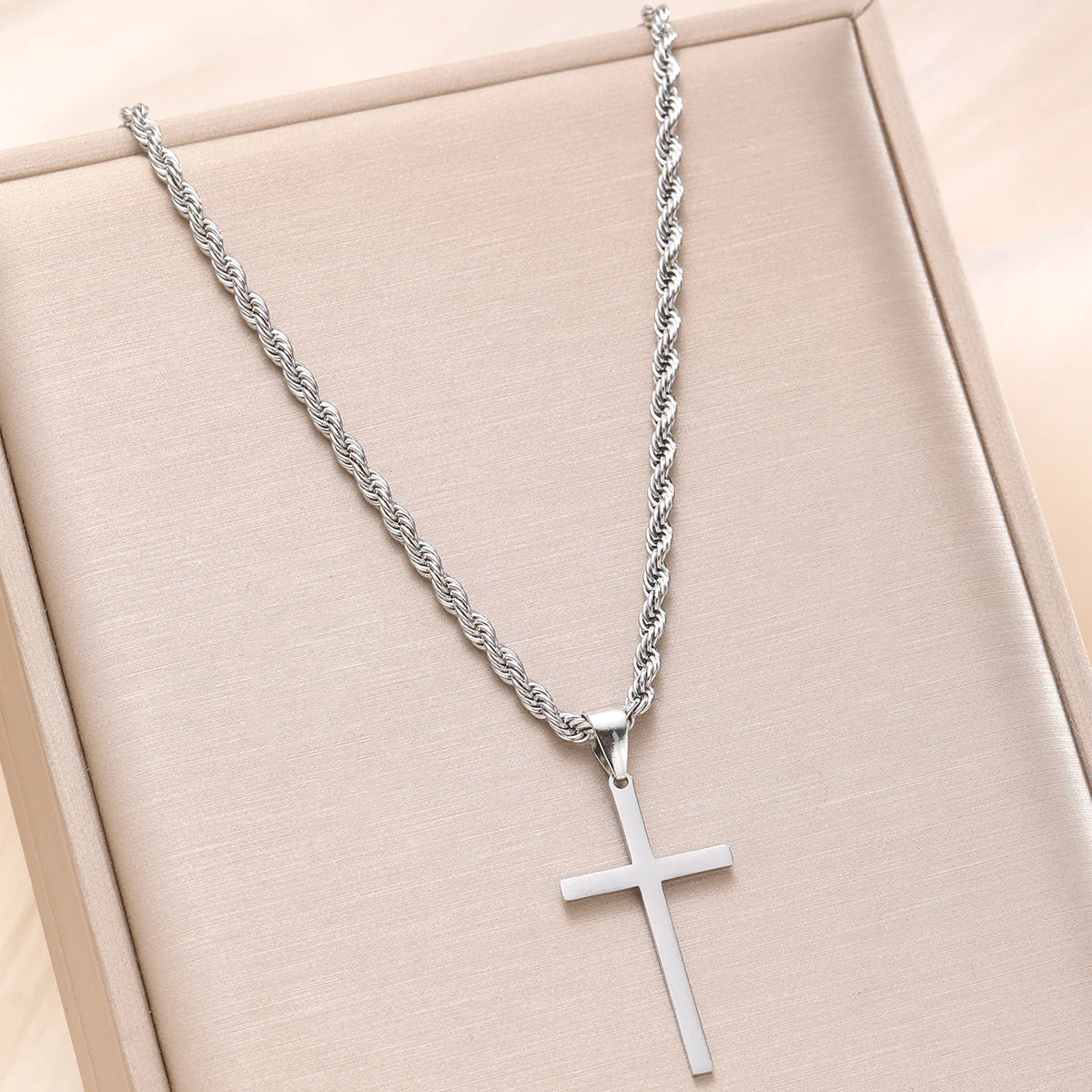 Minimalist Stainless Steel Cross Pendant