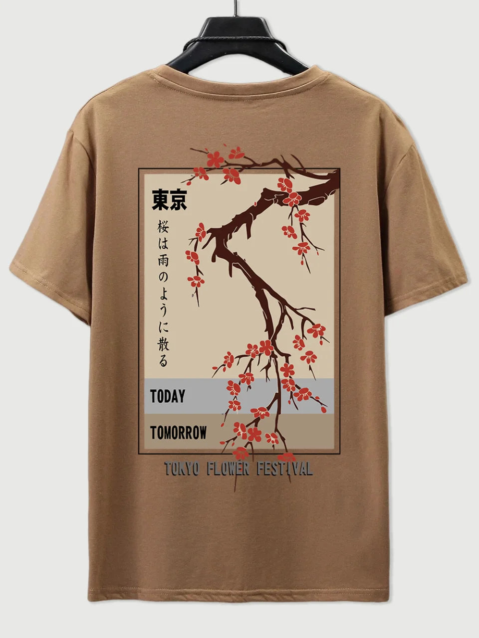 Men’s Tokyo Flower Festival Tee – Loose-Fit Streetwear Hip-Hop T-Shirt