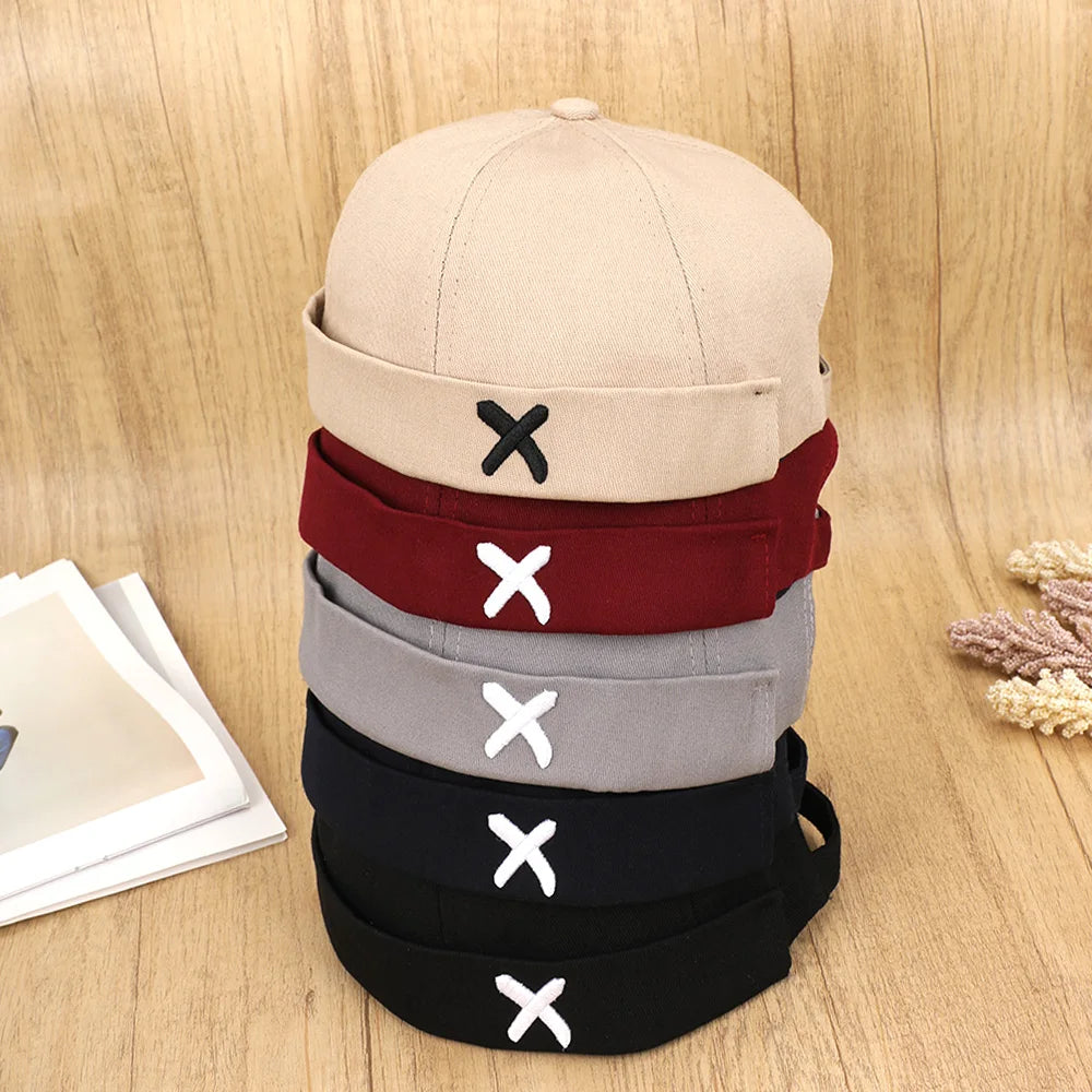 Men’s Vintage Brimless Beanie – Japanese-Inspired Docker Sailor Cap