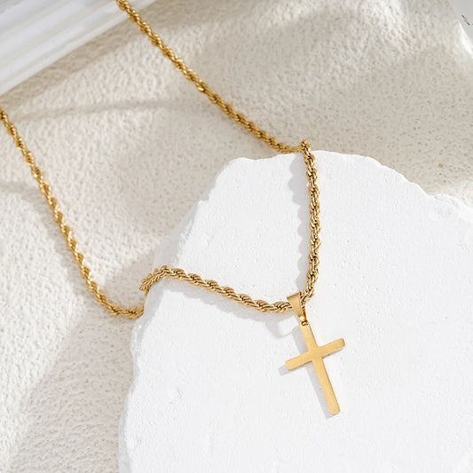 Minimalist Stainless Steel Cross Pendant