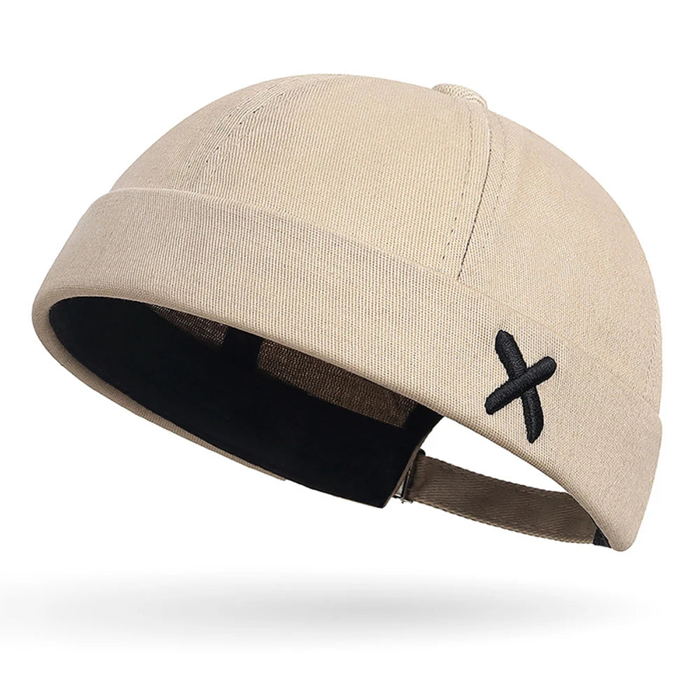 Men’s Vintage Brimless Beanie – Japanese-Inspired Docker Sailor Cap