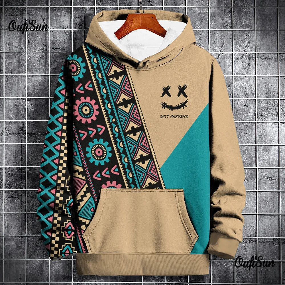 Men’s Vintage Cartoon Graphic Hoodie – Streetwear Pullover Sweatshirt