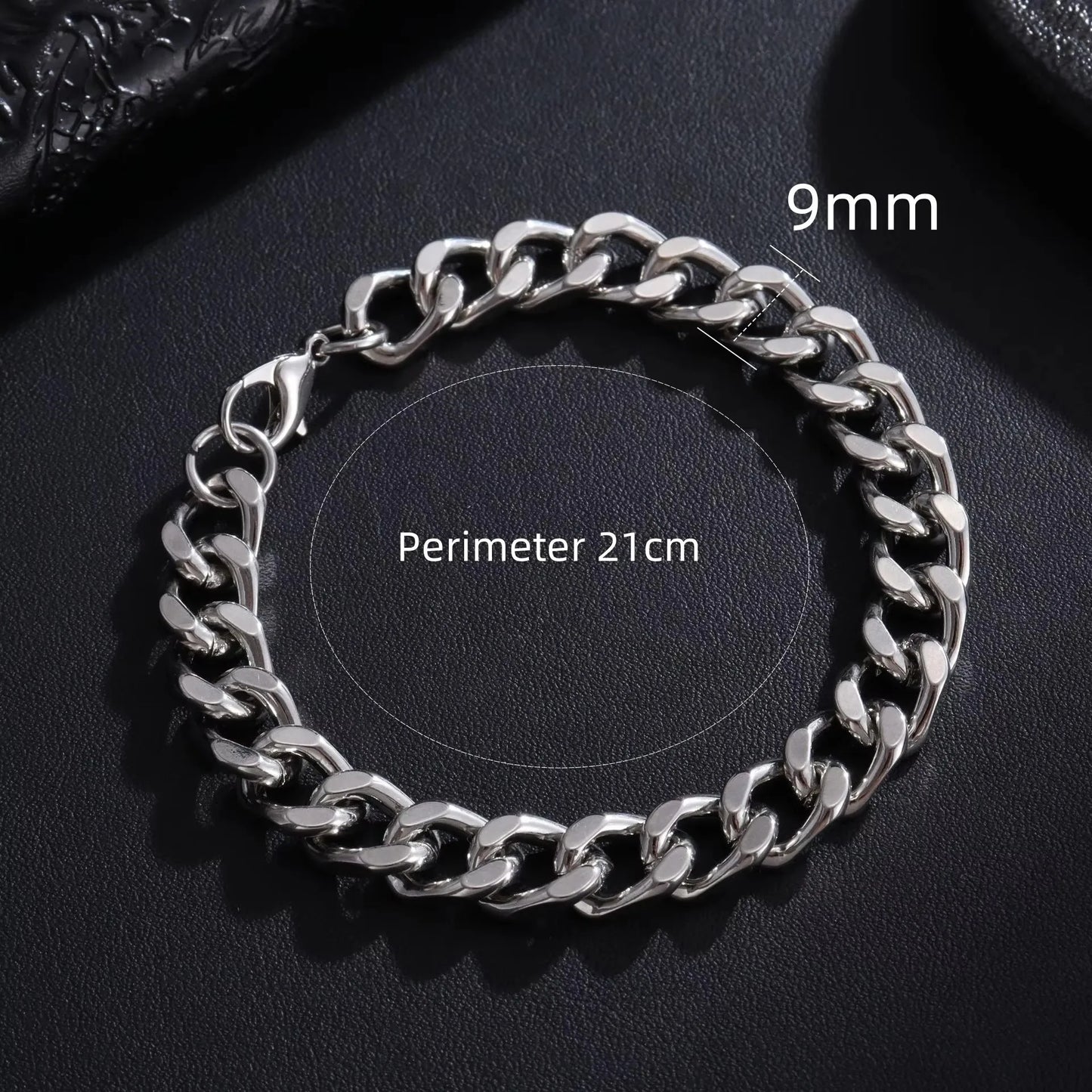 Classic Stainless Steel Cuban Chain Bracelet