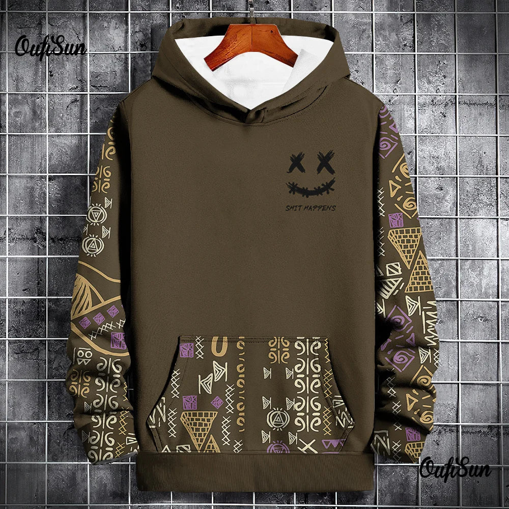 Men’s Vintage Cartoon Graphic Hoodie – Streetwear Pullover Sweatshirt