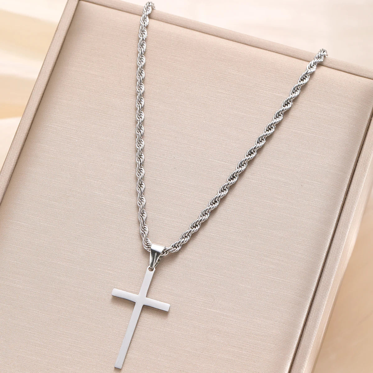 Minimalist Stainless Steel Cross Pendant