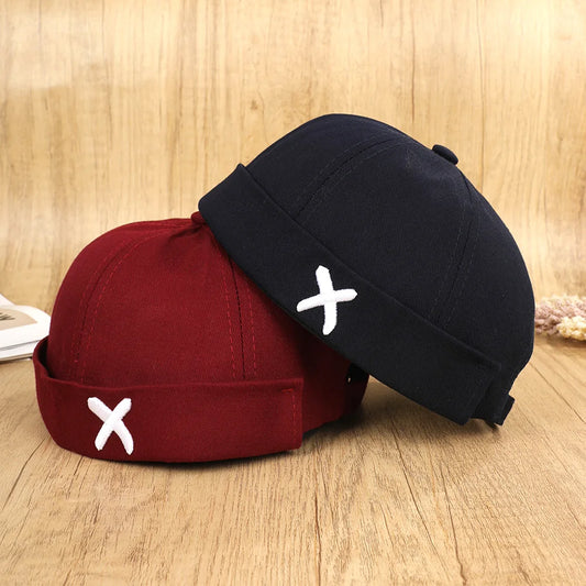 Men’s Vintage Brimless Beanie – Japanese-Inspired Docker Sailor Cap