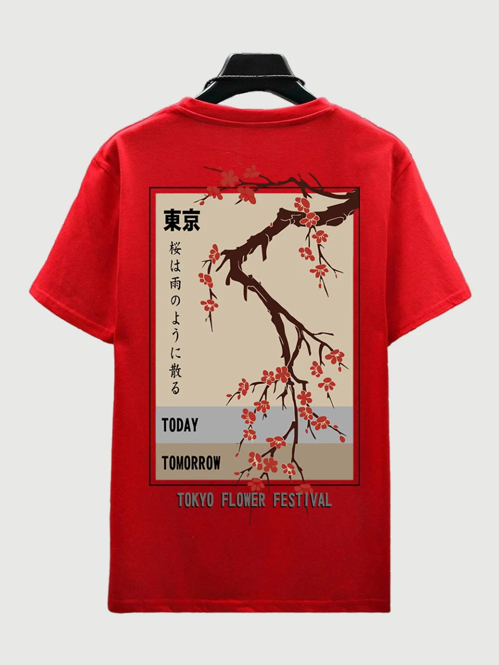 Men’s Tokyo Flower Festival Tee – Loose-Fit Streetwear Hip-Hop T-Shirt