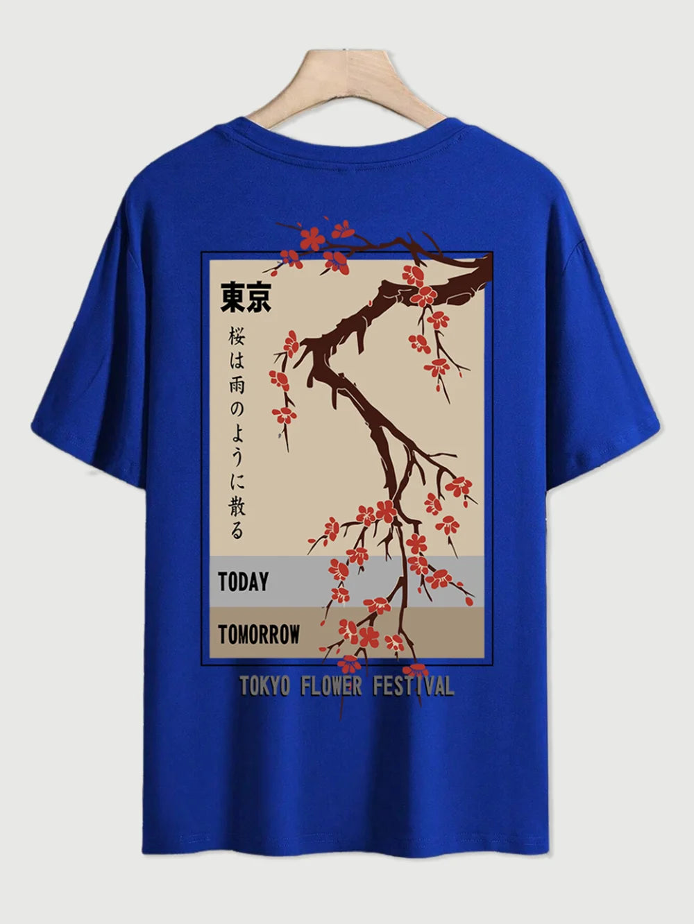 Men’s Tokyo Flower Festival Tee – Loose-Fit Streetwear Hip-Hop T-Shirt