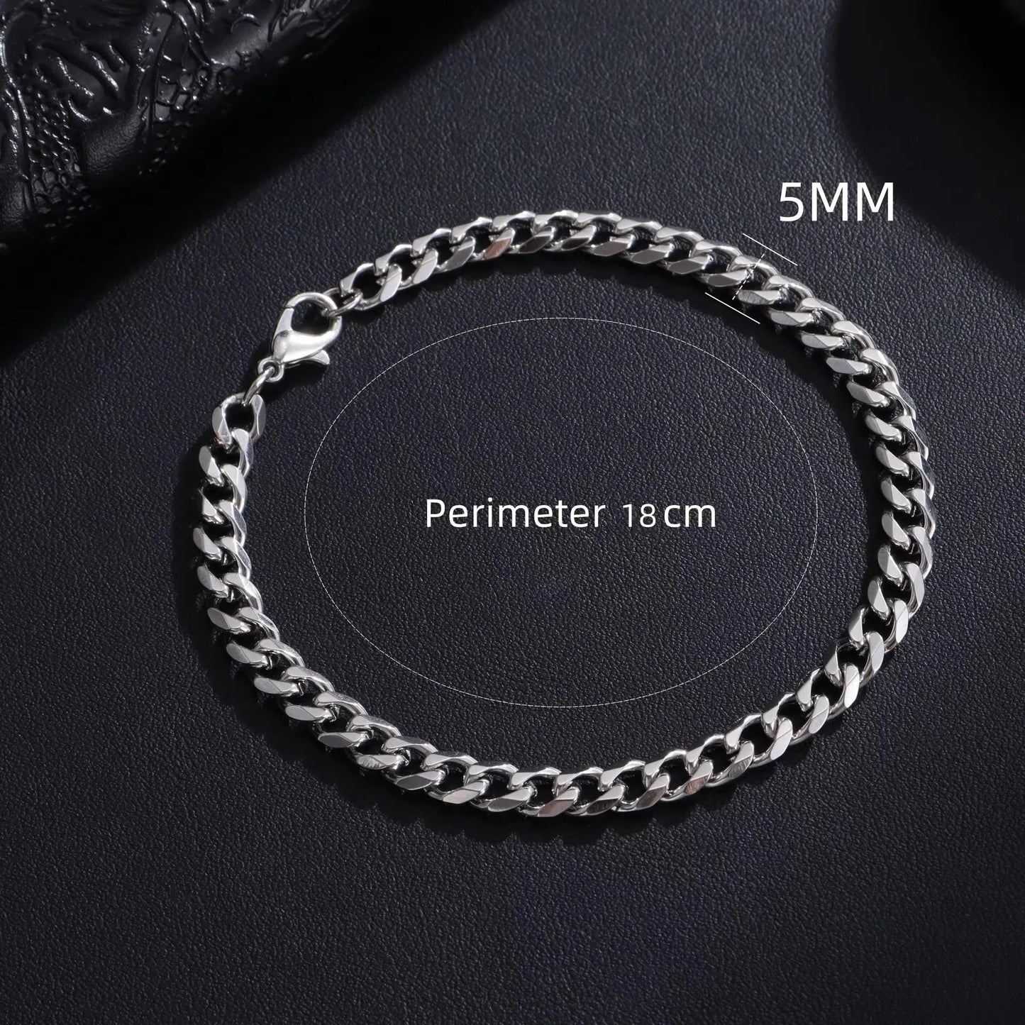 Classic Stainless Steel Cuban Chain Bracelet