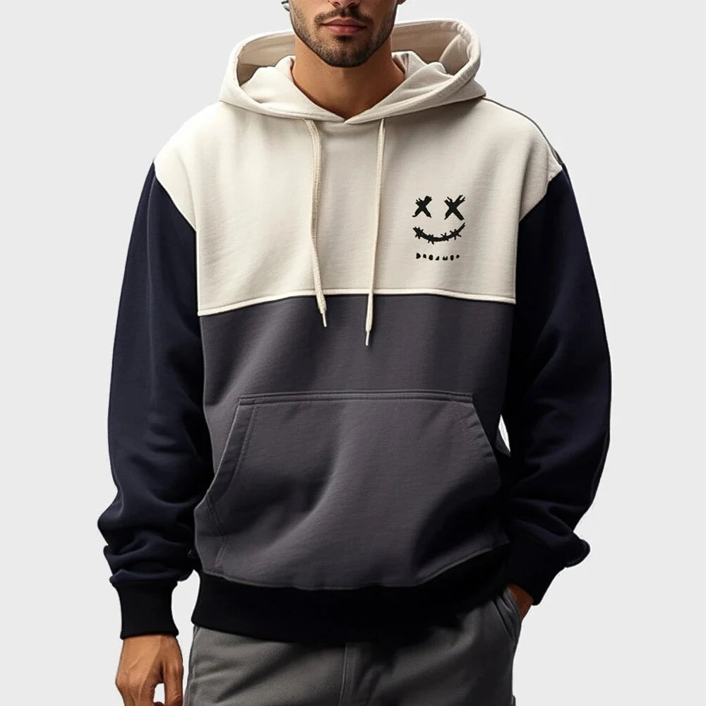 Men’s Vintage Cartoon Graphic Hoodie – Streetwear Pullover Sweatshirt