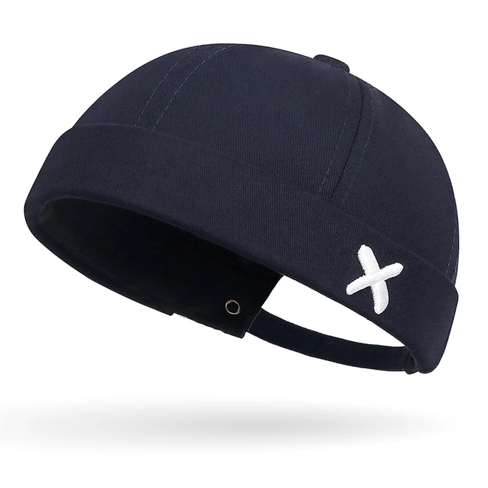 Men’s Vintage Brimless Beanie – Japanese-Inspired Docker Sailor Cap