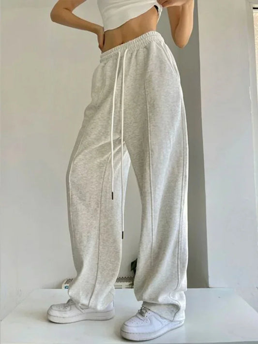 Women’s Wide-Leg Joggers – Y2K Harajuku Streetwear Sweatpants