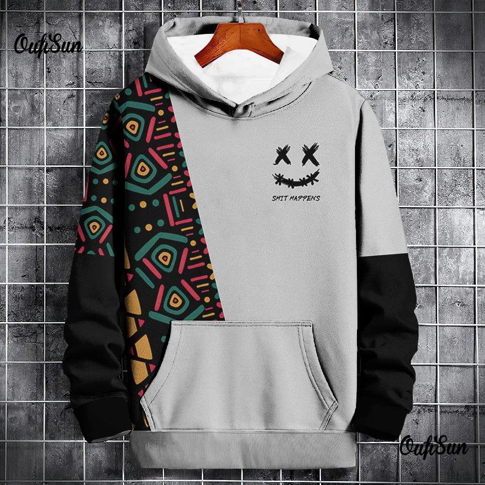 Men’s Vintage Cartoon Graphic Hoodie – Streetwear Pullover Sweatshirt