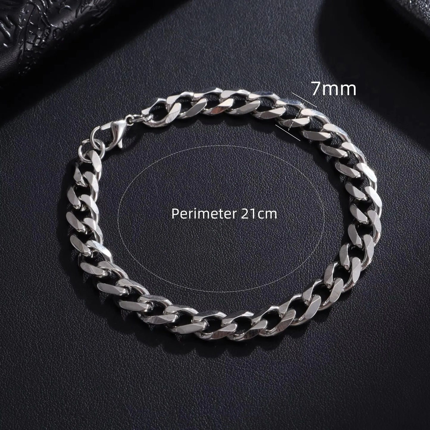 Classic Stainless Steel Cuban Chain Bracelet