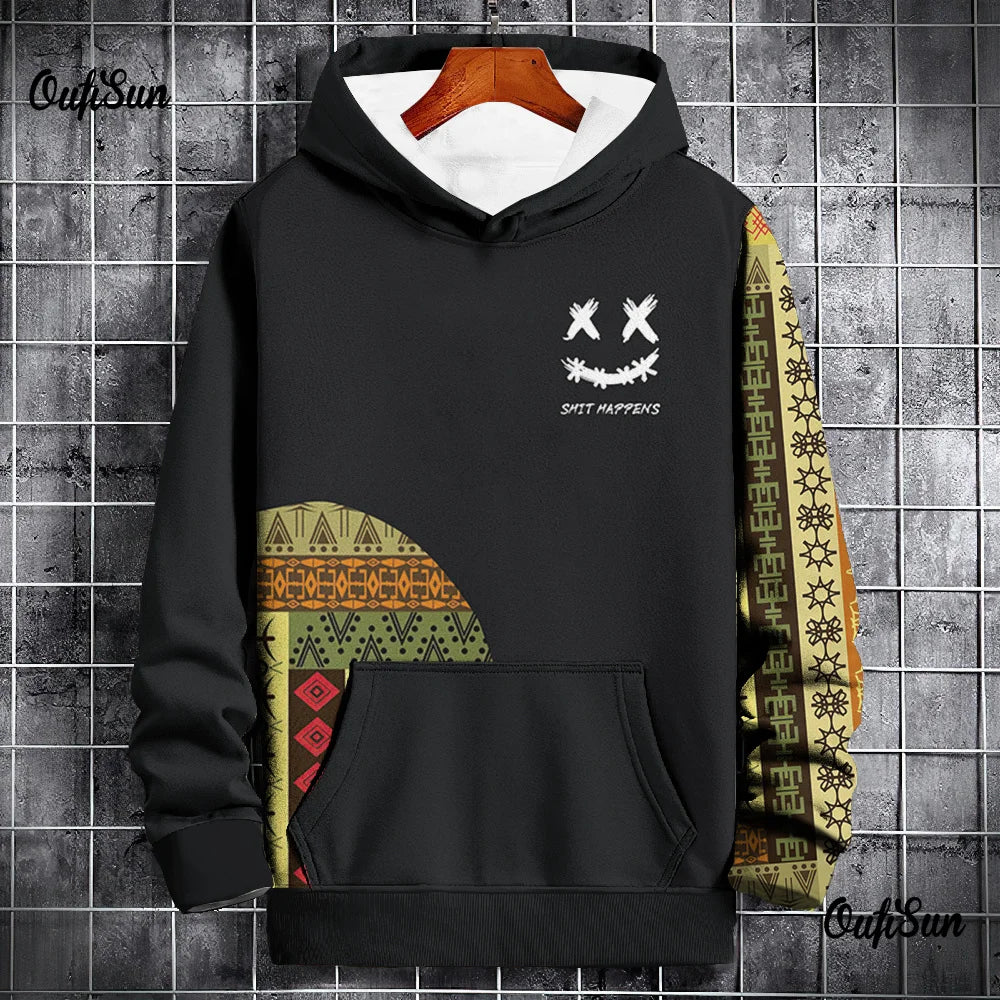 Men’s Vintage Cartoon Graphic Hoodie – Streetwear Pullover Sweatshirt